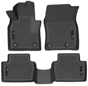 Mazda CX-30 Floor Liners - Front + 2nd Seat - Husky Liners - WeatherBeater - Black - `20-`22
